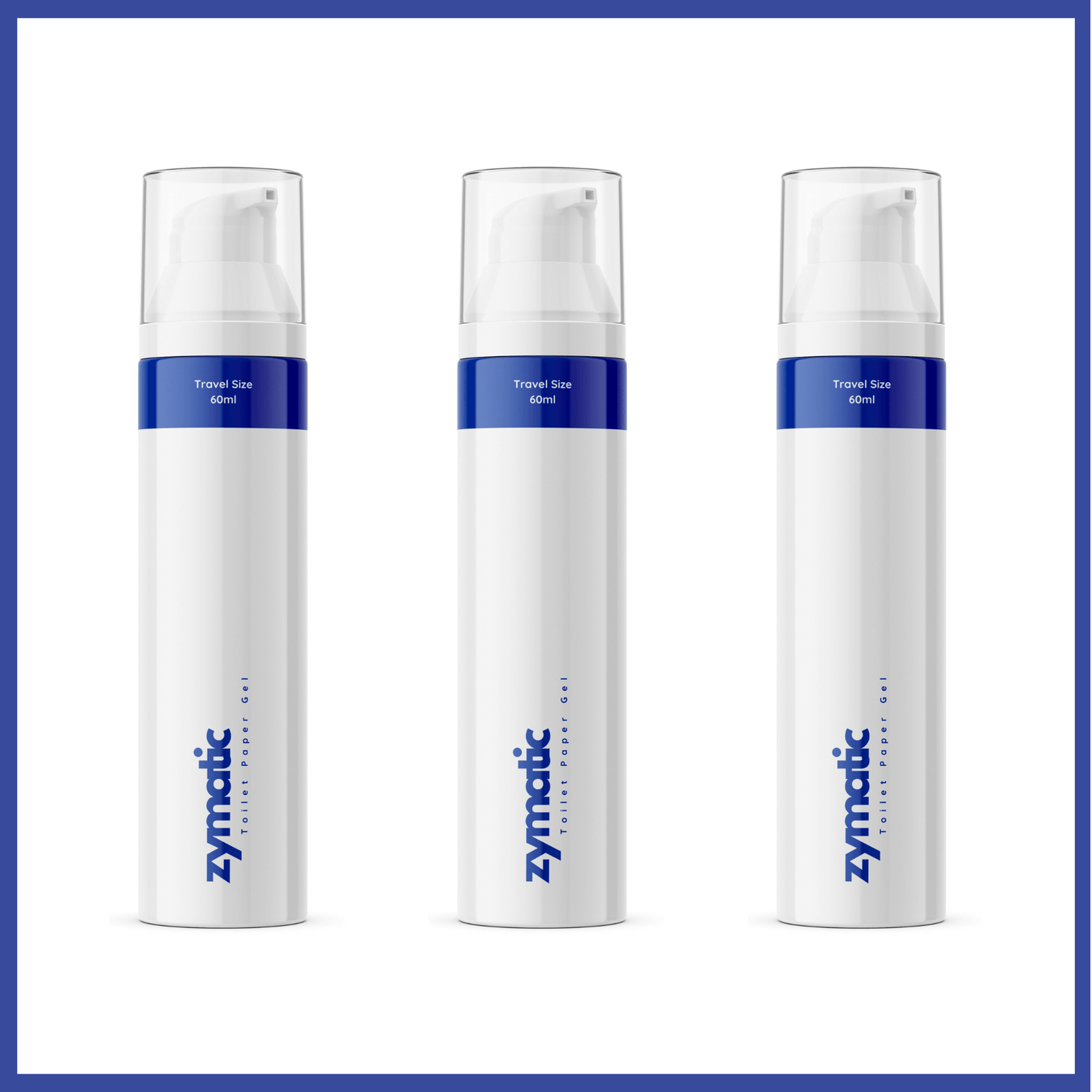 TravelSized Toilet Paper Gel by Zymatic Hypoallergenic, 3Pack